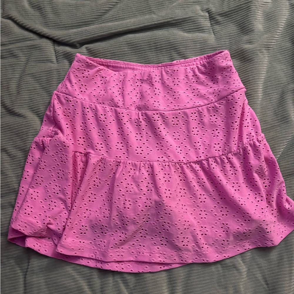 Kyodan Pink Eyelet Mini Skirt